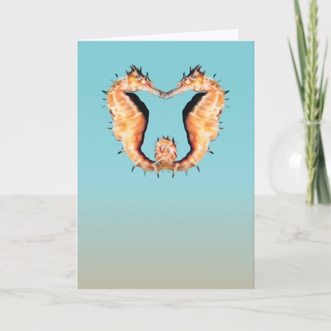 Carte de voeux Courtage Seahorses (Devant)