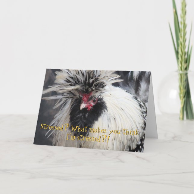 Carte de voeux crevée de poulet (Devant)
