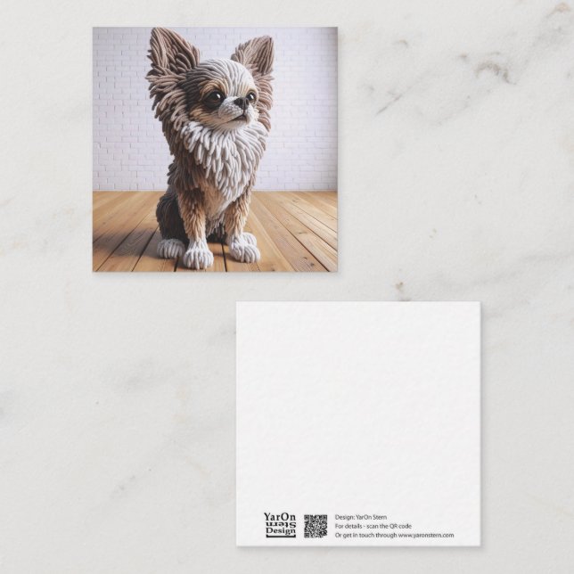 Carte de voeux Crochet Chihuahua (Devant / Derrière)