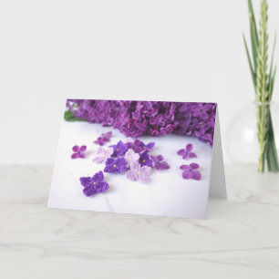 Carte de voeux Crochet Lilac