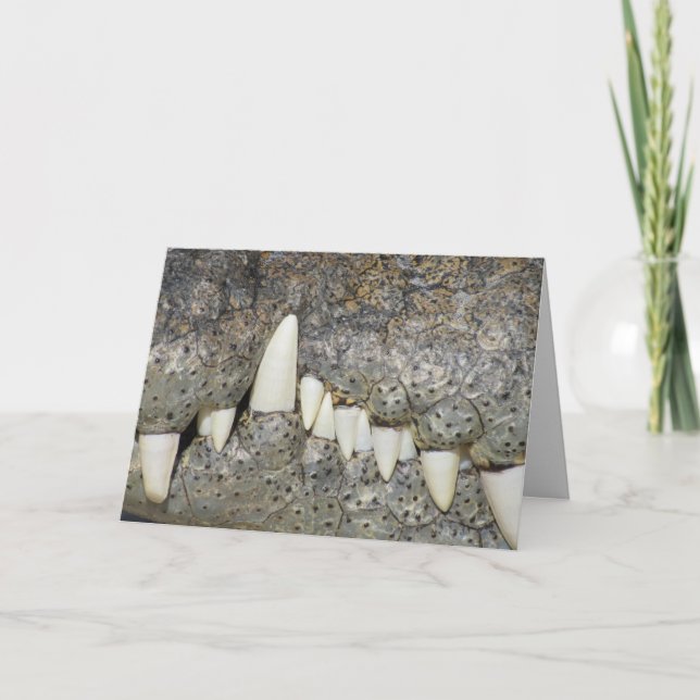 Carte de voeux Crocodile Teeth (Devant)