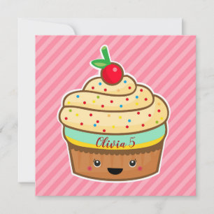 Carte de voeux Cupcake avec nom