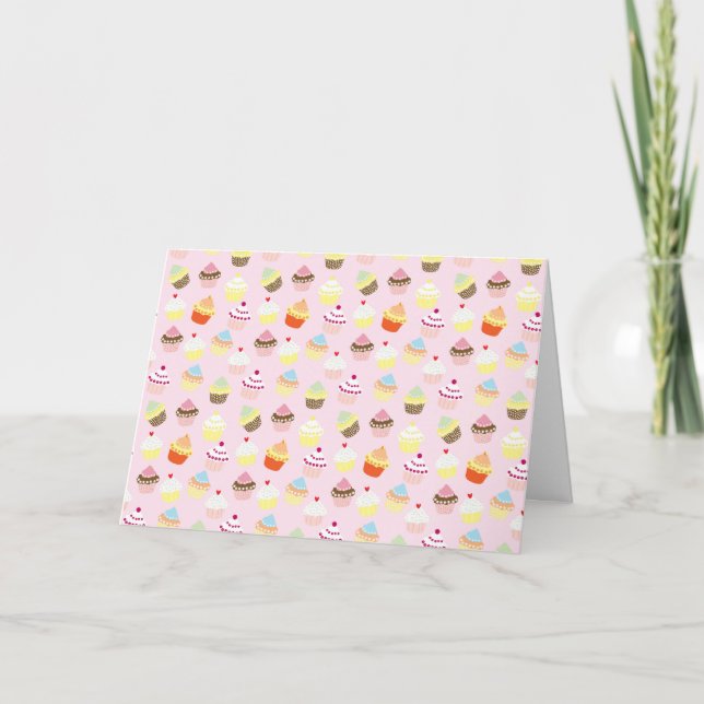 Carte de voeux Cupcake Party (Vierge) (Devant)