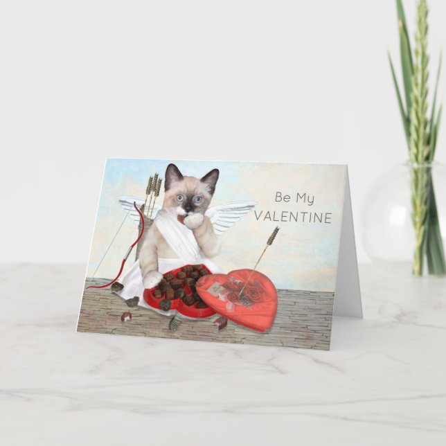 Carte de voeux Cupid Kitten (Devant)