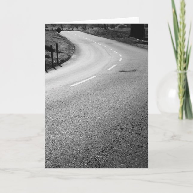 Carte de voeux Curvy Road, Carte de note (Devant)