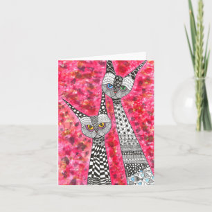 Carte de voeux Cute et Color Cats