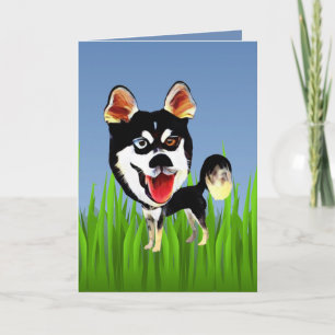 Carte de voeux Cute Siberian Husky