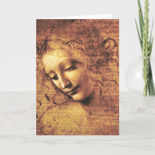 Carte de voeux Da Vinci La Scapigliata (Devant)