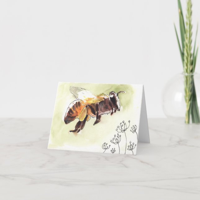 Carte de voeux d'abeille (Devant)