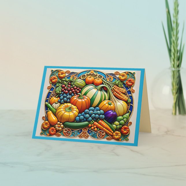 Carte de voeux d'abondance de Thanksgiving (Créateur téléchargé)