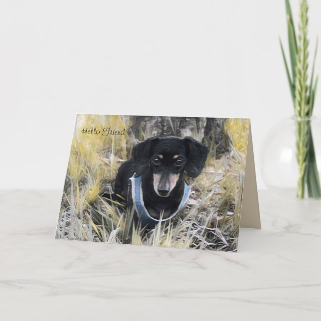 Carte de voeux Dachshund (Devant)