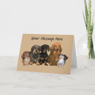 Carte de voeux Dachshund Gang