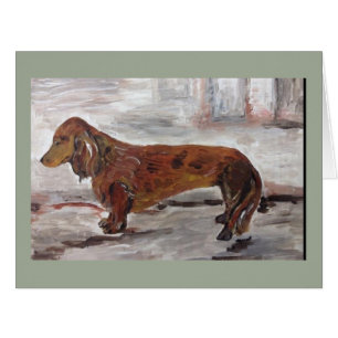 Carte de voeux Dachshund Peinture