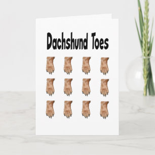 Carte de voeux Dachshund Toes