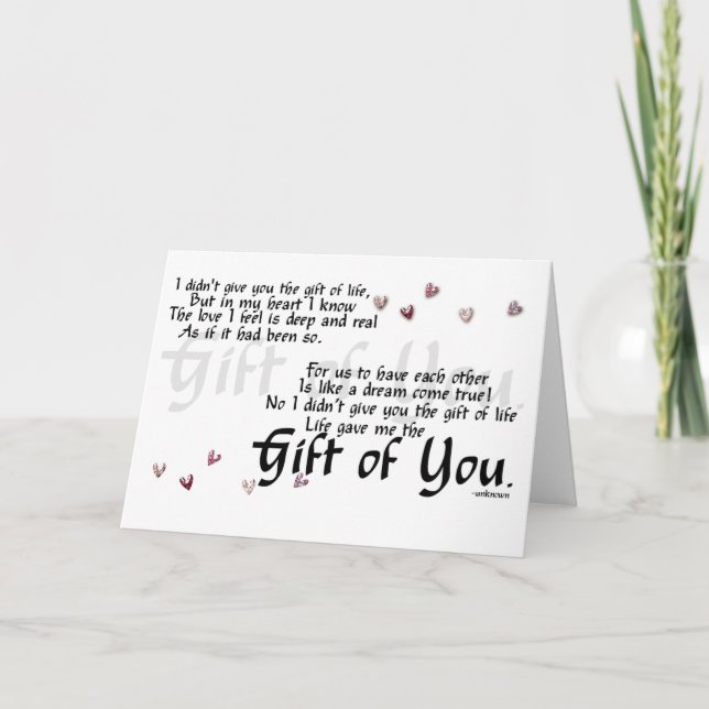 carte de voeux d'adoption (Devant)