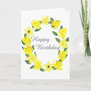 Carte de voeux Daffodil Watercolor