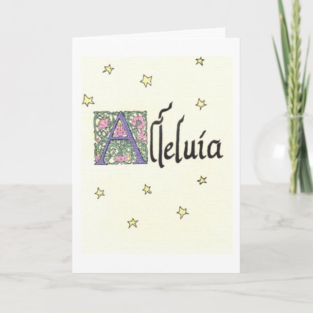 Carte de voeux d'alléluia (Devant)