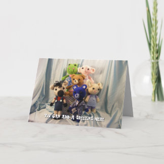 Carte de voeux d'amis d'Amigurumi