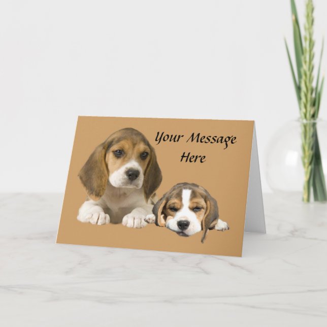 Carte de voeux d'amis de beagle (Devant)