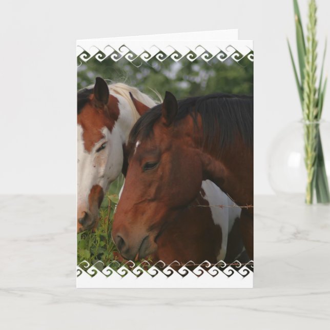 Carte de voeux d'amis de cheval (Devant)