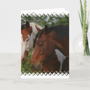 Carte de voeux d'amis de cheval