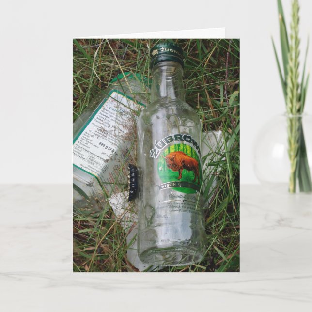 Carte de vœux d'amitié à la vodka polonaise préfér (Devant)