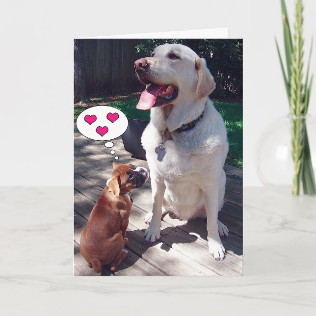 Carte de voeux d'amour (avec Chiens) (Devant)