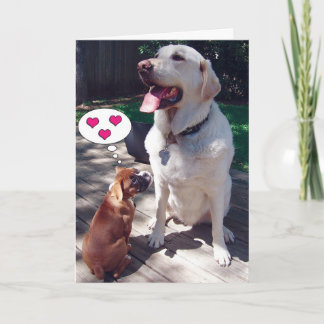 Carte de voeux d'amour (avec Chiens)