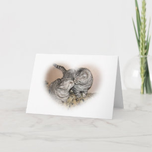 Carte de voeux d'amour de chat