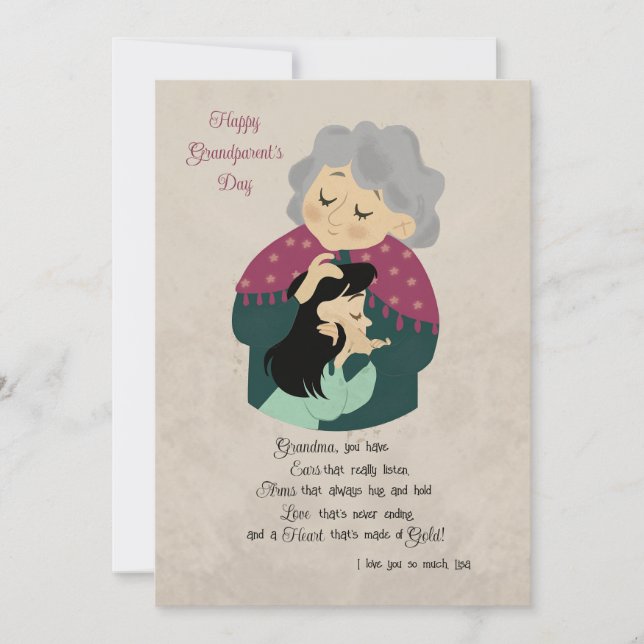 Carte de voeux d'amour de grand-mère (Devant)
