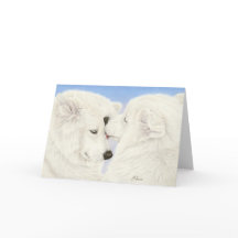Carte de voeux d'amour de Samoyed