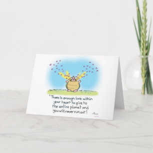 Carte de voeux d'amour de tortue