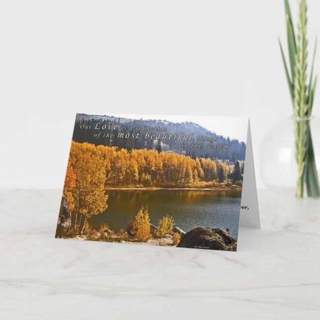Carte de voeux d'amour personnalisable Lake Tahoe (Devant)