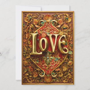 Carte de vœux d'amour romantique pour couples