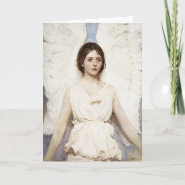 Carte de voeux d'ange d'Abbott Handerson Thayer (Devant)