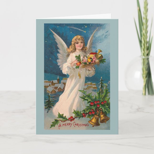 Carte de voeux "d'ange de Noël" (Devant)