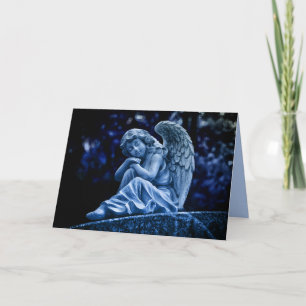 carte de voeux d'ange de nuit