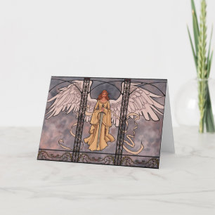 Carte de voeux d'ange gardien