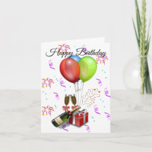 Carte de vœux d'anniversaire