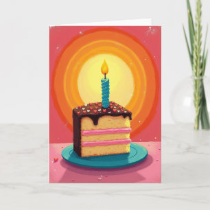 Carte de vœux d'anniversaire à la bougie allumée