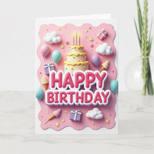 Carte de vœux d'anniversaire à pois