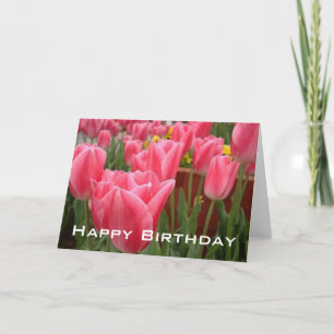 Carte de voeux d'anniversaire aux Tulipes