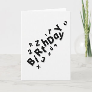 Carte de vœux d'anniversaire avec lettres 3D