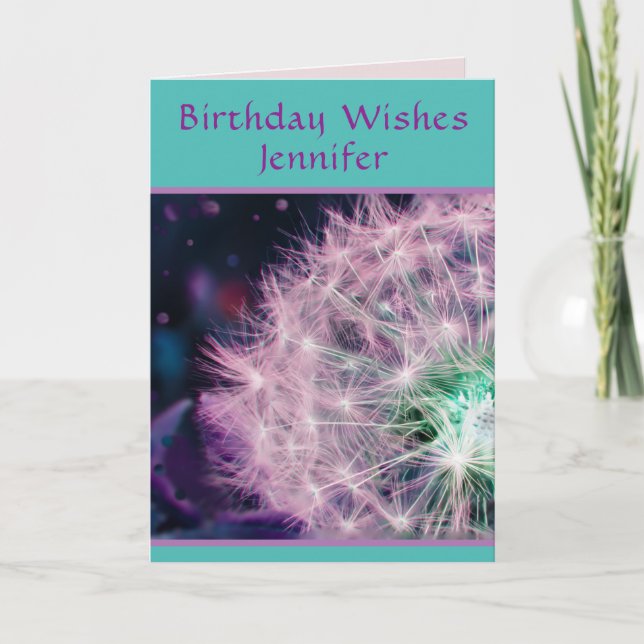 Carte de voeux d'anniversaire avec message (Devant)