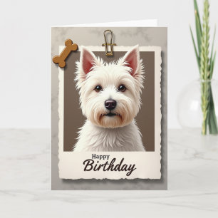 Carte de vœux d'anniversaire avec photo de chiot m