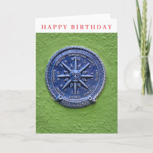 Carte de vœux d'anniversaire avec une rose des ven