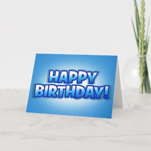 Carte de voeux d'anniversaire Blue Sky