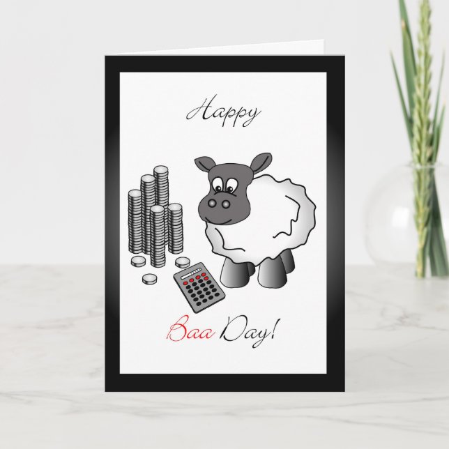 Carte de voeux d'anniversaire comptable (Devant)