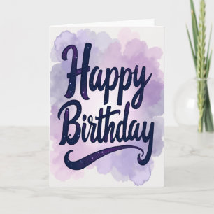 Carte de vœux d'anniversaire cosmique