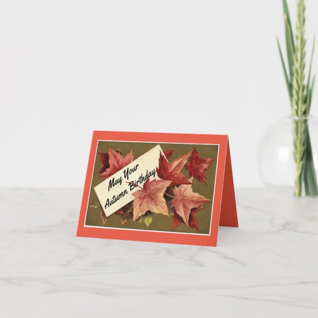 Carte de voeux d'anniversaire d'automne (Devant)